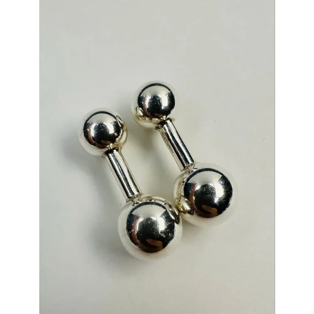 Sterling Silver Ball Cuff Links